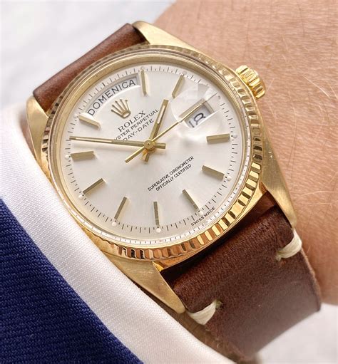 rolex day date gold vintage|pre owned rolex day date.